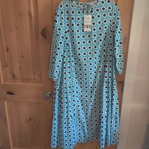 Zara print dress size xl